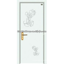 Hermoso acabado puerta del MDF con PVC JKD-8120 para la puerta del cuarto de baño Interior